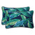 Leaves Outdoor Patio Rectangular Oversized Throw Pillows - 18.5" - Set of 2 - IMAGE 1