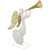 48" LED Lighted Gold and Silver Trumpeting Angel Outdoor Christmas Outdoor Decoration - IMAGE 3