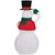 LED Lighted and Animated Tipping Hat Snowman Outdoor Christmas Figure - 36" - Warm White Lights