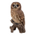 12.25" Owl on Stump Outdoor Garden Statue - IMAGE 1