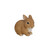 Small Sitting Rabbit Outdoor Garden Statues - 4.5" - Tawny Brown and White - IMAGE 3