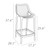 37.5" Black Solid Patio Resin Counter Stool