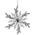 Glitter Snowflakes Christmas Ornaments - 6" - White and Silver - 4ct - IMAGE 3