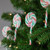 6ct Frosted White, Green and Red Lollipop Christmas Ornaments 7" - IMAGE 3
