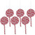 6ct Frosted Red and White Lollipop Christmas Ornaments 6" - IMAGE 1