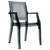 36" Black Transparent Stackable Outdoor Patio Dining Chair - IMAGE 1