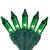 Mini Incandescent Christmas Lights - Green - 24.5' Green Wire - 50ct - IMAGE 1