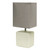 Petite Stone Table Lamp with Rectangular Shade - 11.75" - Gray and Cream - IMAGE 1
