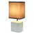 Petite Stone Table Lamp with Rectangular Shade - 11.75" - Gray and Cream