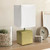 Petite Stone Table Lamp with Rectangular Shade - 11.75" - Beige and White - IMAGE 2