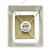 Petite Stone Table Lamp with Rectangular Shade - 11.75" - Beige and White
