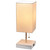 14.5" White Stick Lamp with Rectangular Shade and USB Port