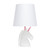 Sparkling Glitter Unicorn Table Lamp with Tapered Shade - 16" - White and Pink - IMAGE 1