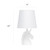 Sparkling Iridescent Unicorn Table Lamp with Tapered Shade - 16" - White