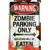 16.75" Black Blood Stain Zombie Parking Halloween Metal Sign - IMAGE 1