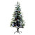5' Flocked Pre-Lit Fiber Optic Artificial Christmas Tree, White LED Lights - IMAGE 1