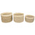Set of 3 Twisted Weave and Zig Zag Sewn Seagrass Storage Baskets 16.5" - IMAGE 1