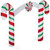 Lighted Double Candy Cane Archway Outdoor Christmas Decoration - 7' - Warm White - IMAGE 3