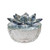 Lotus Design Trinket Box - 4" - Clear and Blue - IMAGE 1