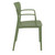 33" Olive Green Solid Stackable Patio Dining Arm Chair - IMAGE 4