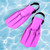 11.25" Florescent Pink Dolphin Recreational Swim Fins - IMAGE 1