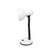 13.75" White and Black Metallic Desk Lamp with Flexible Hose Neck - IMAGE 4