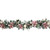 6' Pink Floral and Ball Ornament Frosted Pine Artificial Christmas Garland