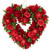 Mixed Floral Artificial Valentine's Day Heart Wreath - 15" - Red - IMAGE 1