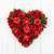 Mixed Floral with Wooden Flowers Artificial Valentine's Day Heart Wreath - 12.25" - IMAGE 5