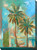 Green and Blue Modern Palms Outdoor Canvas Rectangular Wall Art Decor 40" x 30" - IMAGE 1