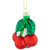 3" Shiny Glittered Red Cherries Glass Christmas Hanging Ornament - IMAGE 4