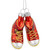 2.25" Red and Silver Sneakers Glass Christmas Hanging Ornament - IMAGE 4