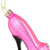 4" Pink High Heel Glittered Glass Christmas Ornament - IMAGE 5