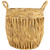 Set of 3 Textured Woven Water Hyacinth Rustic Storage Baskets with Handles 15.75" - IMAGE 3