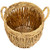 Set of 3 Textured Woven Water Hyacinth Rustic Storage Baskets with Handles 15.75" - IMAGE 5
