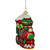 Glittered Train Christmas Glass Hanging Ornament - 4.5" - Red and Green - IMAGE 1