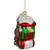 Glittered Train Christmas Glass Hanging Ornament - 4.5" - Red and Green - IMAGE 5