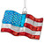 4" American Flag Glass Christmas Ornament - IMAGE 1