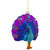 Standing Glittered Peacock Glass Christmas Ornament - 4.75" - Purple and Blue - IMAGE 3