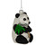 Glittered Panda Bear Glass Christmas Hanging Ornament - 4" - Black and White - IMAGE 4