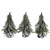 Mini Silvery Pine Downswept Artificial Christmas Trees - 9.5" - Set of 3 - IMAGE 1
