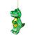 4.75" Green Dinosaur Glass Christmas Ornament - IMAGE 4