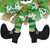 Happy St. Patrick's Day Ribbon Wreath with Leprechaun Hat - 24" - IMAGE 3