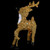 Pre-Lit Prancing Reindeer with Spots Outdoor Christmas Decoration - Brown