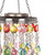 18.75" Silver and Blue Solar Lighted Hanging Chandelier with Jewel Beads - IMAGE 4
