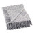 Zig-Zag Chevron Fringed Throw Blanket - 50" x 60" - Gray - IMAGE 1