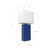 Table Lamps with Square Shade - 21" - White and Blue - Set of 2 - IMAGE 4