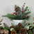 12" Frosted Pine, Berries and Pine Cones Floral Arrangement in Tin Pot - IMAGE 3