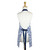 Damask Kitchen Apron with Pockets - 37.5" - Nautical Blue and White - IMAGE 2