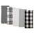 Farmhouse-Style Woven Kitchen Dishtowels - 28" - Black and White - Set of 5 - IMAGE 3